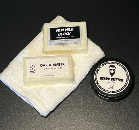 Lure by Shiv: Beard Butter | Cleanser | Body Wash Gift Set