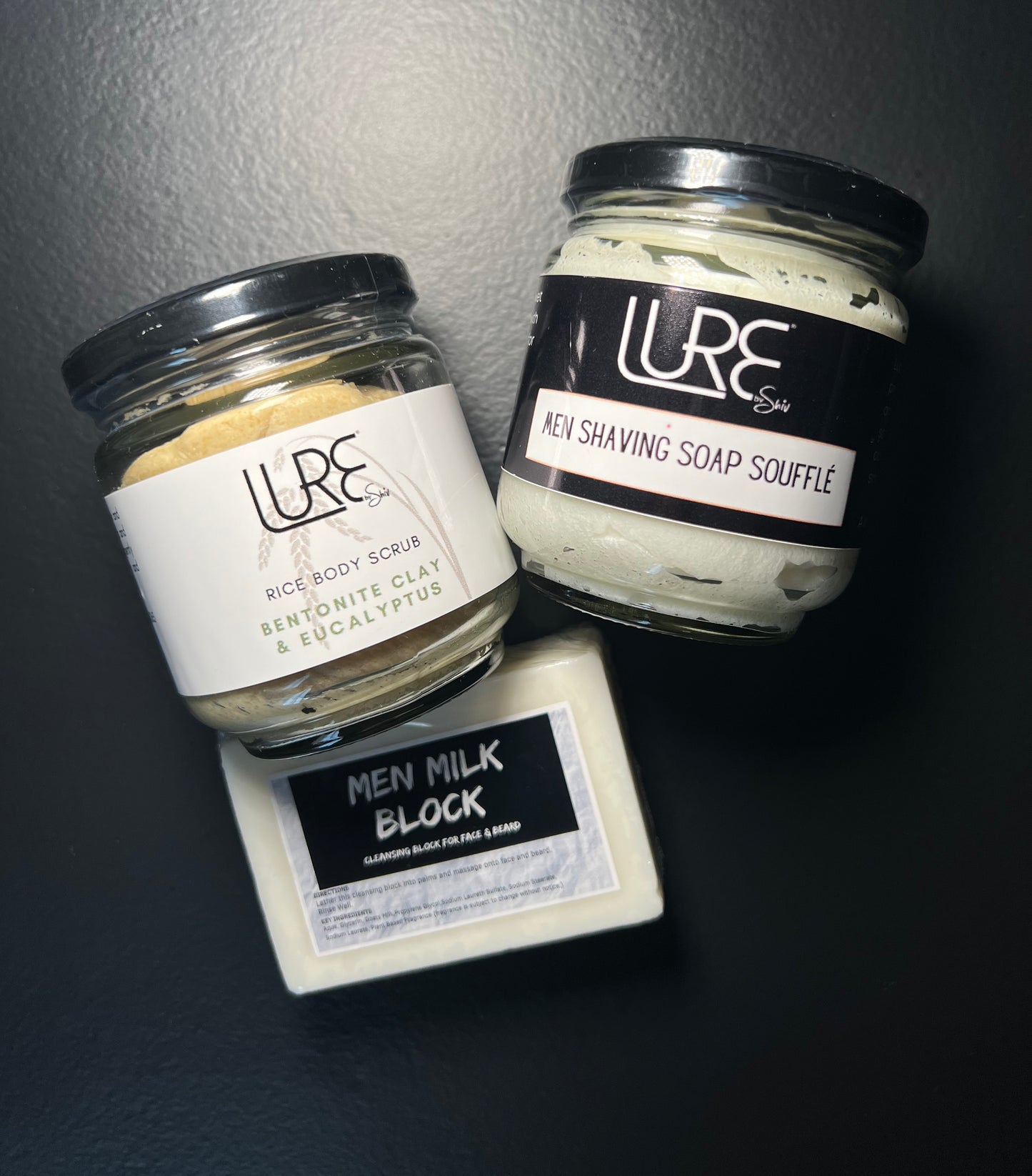 Lure by Shiv - Men Shaving Soap | Men Cleanser | Rice Exfoliating Scrub