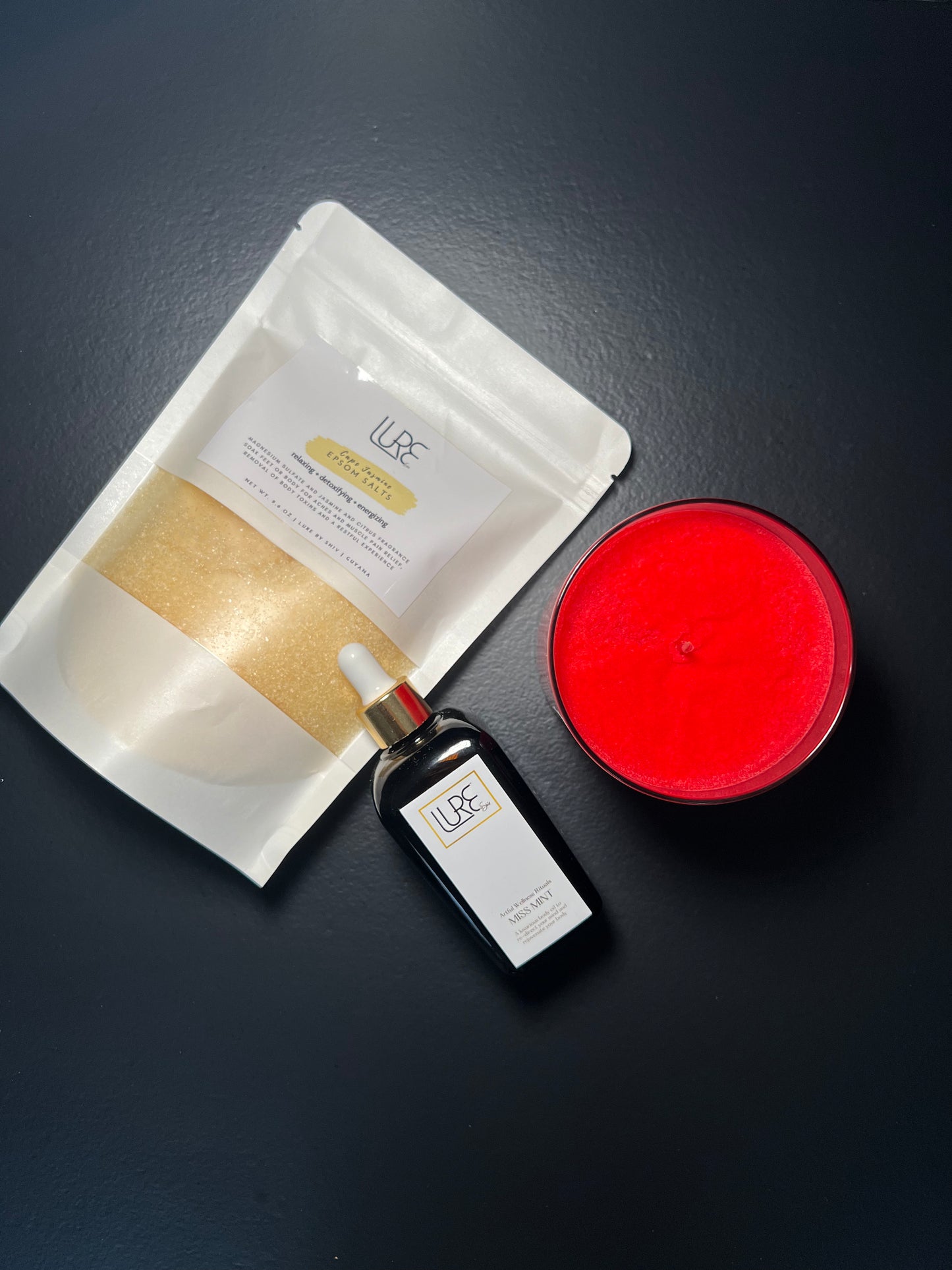 LURE by Shiv: Body Oil | Epsom Salt | Soy Candle Gift