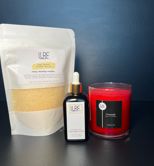 LURE by Shiv: Body Oil | Epsom Salt | Soy Candle Gift